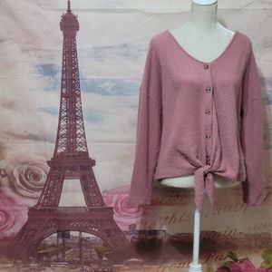 Another Reason pink sweater top